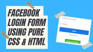 How to create a Facebook Login form using pure css and HTML with no javascript