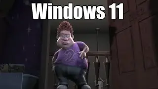 Snotty Boy Glow Up meme (Windows 11)