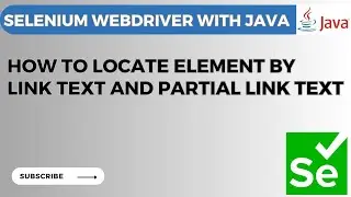 Selenium WebDriver tutorial #15 - How to Find Element by Link text and Partial link text