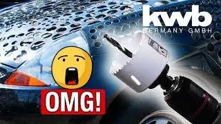 Auto zerstören mit einer Lochsäge/ destroying car with a Hole Saw😱
