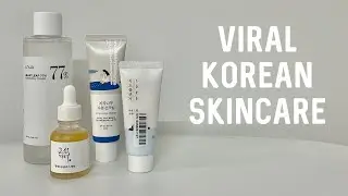 I ordered viral korean skincare in India 🌷aesthetic relaxing haul │anua, round lab, beauty of joseon