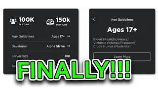 New Roblox Rules... (17+ Only Games)
