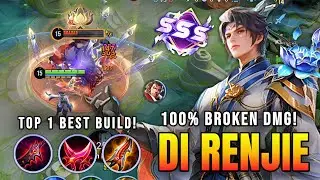EASY +3 STAR! Di Renjie’s 100% Broken DMG Farm Lane in Honor Of Kings  - Top 1 Best Build!