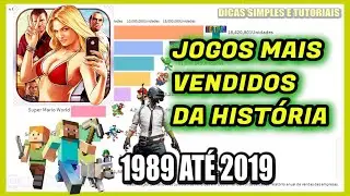 OS JOGOS DE VIDEOGAMES MAIS VENDIDOS DE TODOS OS TEMPOS e da História Até o momento 1989-2019 2020