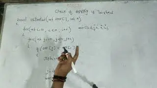 Check Array is Sorted or not