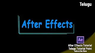 After Effect Text Animation Tutorial For Beginners 2021|Telugu Tutorial Point