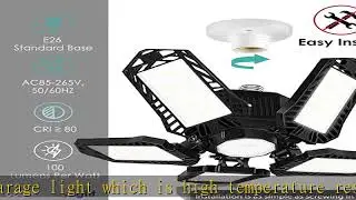 AYSEMO 100W 10000LM Super Bright Led Light Bulbs, 6500K Daylight Garage Light Bulb with 5 Adjustabl