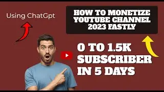0 TO 1.5K YOUTUBE SUBSCRIBERS IN 5 DAYS | HOW TO MONETIZE YOUTUBE CHANNEL 2023 FASTLY