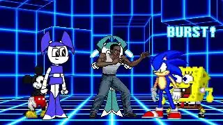 MUGEN: Jenny/Mickey Mouse/CJ VS. Sonic/Spongebob/Jenny (Requested)