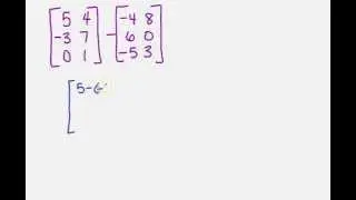 subtracting matrices