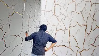Crackle effect|wall designing|texture paintings|Diy