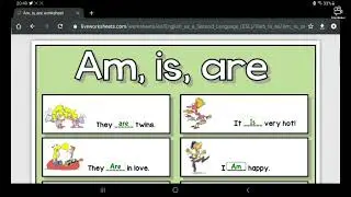 Am,Are,Is Exercises | Liveworksheets Exercise Explaining
