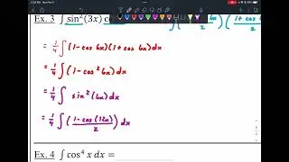 Sim CALC Advanced Integration: Complex Trig Integration - Power Reducing Formulas (Example 3)