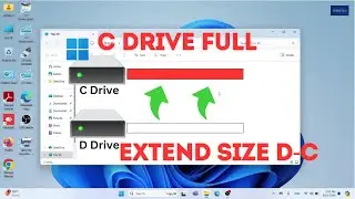 C Drive Size Full How to Extend D to C Windows 11,10,8 Increase Disk Size Issue Solved | @HDAMSTech