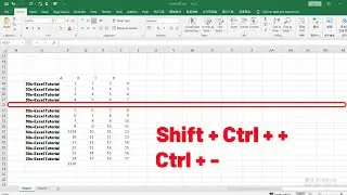 How to add and delete a row using keyboard shortcuts in Excel