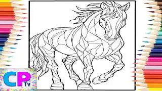 Horse Mandala/Drawing of Colorful Horse/Creative Ideas/Art Therapy/Coloring is my Hobby/Relaxing