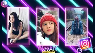 HACER COLLAGES NEÓN INCREÍBLES! CÓMO EDITAR EN PICSART ! 😍