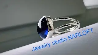 DIY MAKING RING BLUE TOPAZ /HANDEMAD/ FROM KARLOFT