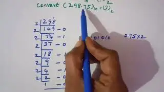 Decimal fractional to binary #number system#11 computer science &computer app.  book back answer