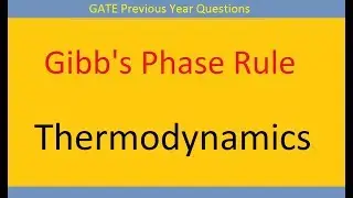 Gibbs Phase Rule Thermodynamics in Hindi