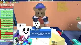 Roblox - Bee Swarm Simulator - Start to Finish Dapper Bear's Planter Practice Quest.  Beesmas 2022.