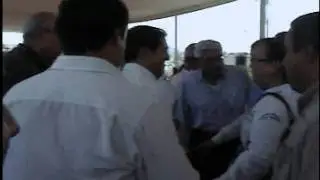 En evento de entrega de obra del camino del seri, fotos para el recuerdo.