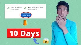 How to complete 1000 subscribers and 4000 watchtime 🔥 | Monetize channel in 10 Days in 2021 😱😱