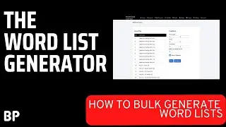 How To Bulk Generate Word Lists Using The Word List Generator