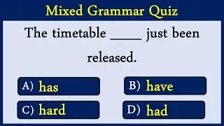 Mixed English Grammar Quiz 58:  Can You Score 10/10 In This Quiz?