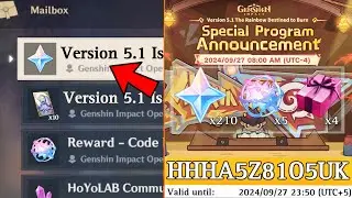 ✅OFFICIAL!! REDEEM CODES for 510 PRIMOGEMS And 5.1 LIVESTREAM DATE – Genshin Impact
