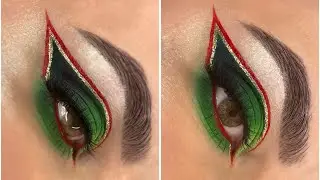 Christmas make-up tutorial (red , green , glitter ) tutorial explicat pas cu pas (day5)