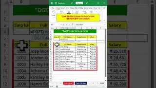 DGET Function in Excel #shorts #excel #exceltricks #msexcel #exceltips ​🔥 #advancedexcelfunctions