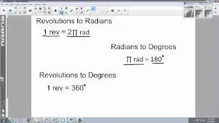 Convert Radians to Revolutions to Degrees