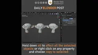 How to affect all the selected objects in Blender