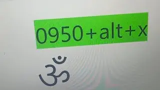 how to type the Om symbol in Ms word. Om symbol kaise banaye shortcut key