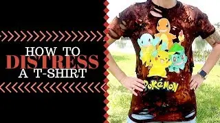 How to DISTRESS a t-shirt | Full Easy DIY Tutorial