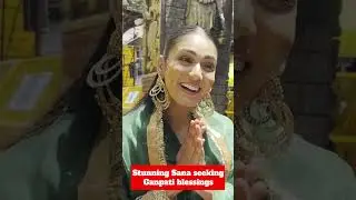 Sana Makbul spotted seeking Bappa's blessing! #shorts #ytshortsindia #sanamakbul #ganpatibappamorya