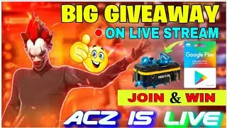 Free Fire Livestream & Redeem Code Giveaway || join & win || #ACZGAMING #livestream  #livetv