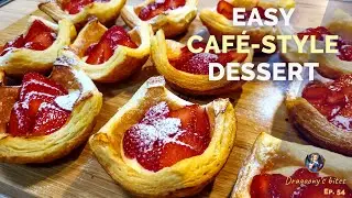 Easy Strawberry Vanilla Puff Cups | Café-Style Dessert in Minutes!