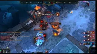 Quadra kill Pantheon LOL