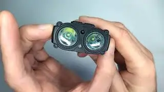 Фонарь налобный SH T808, 2XPE+20SMD white+red, USB Type C