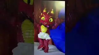 Baby Dragon and a blue screen suit!!! 