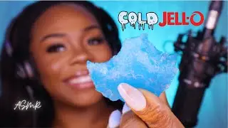 ASMR + Trying TikTok viral JELLO ice + Tingles + Crunchy sounds + Muckbang