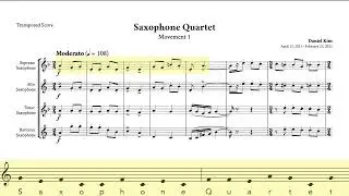 Saxophone Quartet mvt. 1 (2022) | Sibelius / NotePerformer