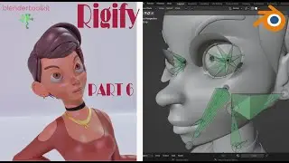 Риггинг персонажа в Blender с помощью аддона Rigify. Присоединяем глаза , зубы и прическу к ригу.