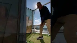 Practicing my golf swing on the Golf net aboard the #sevenseasgrandeur #shorts #cruiseship #golf
