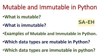 Mutable and Immutable in Python | difference between mutable and immutable in python| CBSE|datatypes