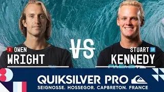 Owen Wright vs. Stuart Kennedy - Round Three, Heat 1 - Quiksilver Pro France 2017