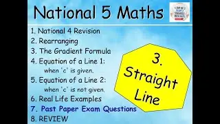 3.7 Straight Line 7 : Past Paper Exam Questions - National 5 Maths Lessons - @MrThomasMaths