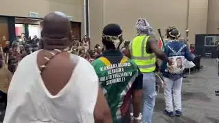 Shock at ICC Durban as Amabutho unexpectedly disrupts the Ingonyama Trust event
